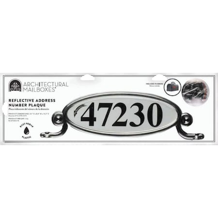 Architectural Mailboxes Mailbox Reflective Address Plaque MBPLAQ0B6AM